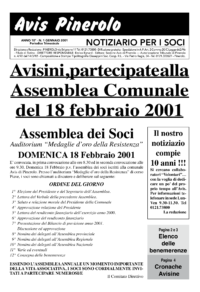 Notiziario Soci Gennaio 2001