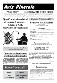 Notiziario Soci Luglio 2001