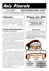 Notiziario Soci Dicembre 2001