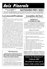 Notiziario Soci Gennaio 2002