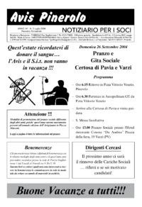 Notiziario Soci Luglio 2004