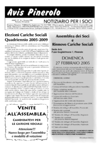 Notiziario Soci Febbraio 2005