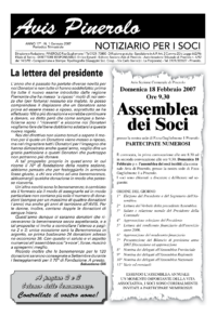 Notiziario Soci Gennaio 2007