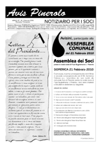 Notiziario Soci Gennaio 2010