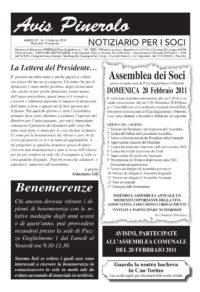 Notiziario Soci Gennaio 2011
