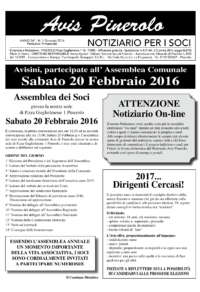 Notiziario Soci Gennaio 2016