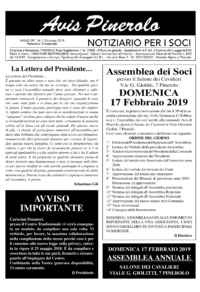 Notiziario Soci Gennaio 2019